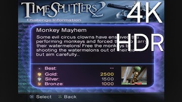 TimeSplitters 2 | Challenges | Monkeying Around | Monkey Mayhem | Gold Trophy | 4K HDR | PS5