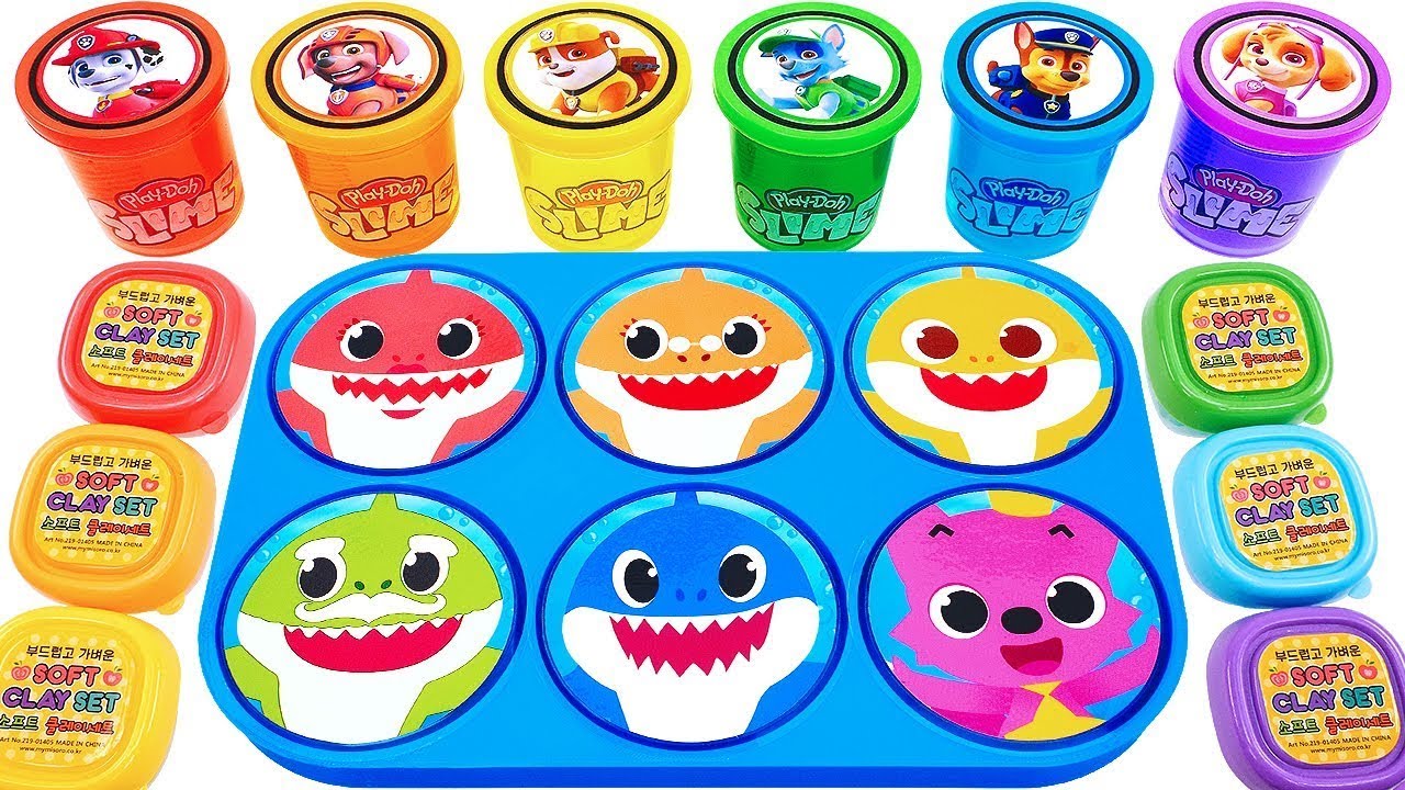 Satisfying Video DIY How to make Lollipop Slime Baby Shark Slime Mixing Paw Patrol Cutting ASMR