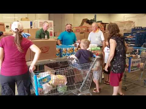 The United Food Bank in Mesa is providing 300 families with food