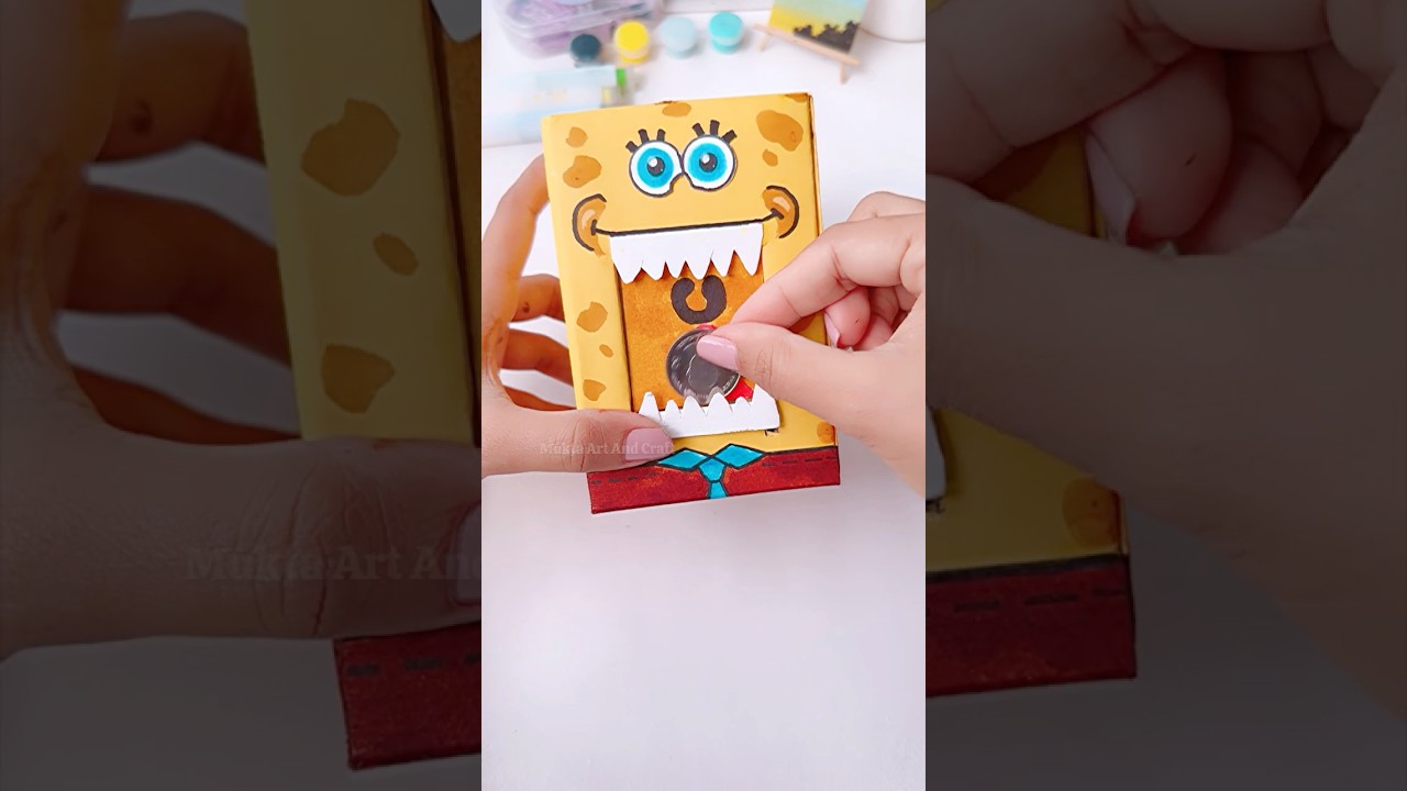 DIY Coin Bank from Cardboard #shorts #art #diy #youtubeshorts