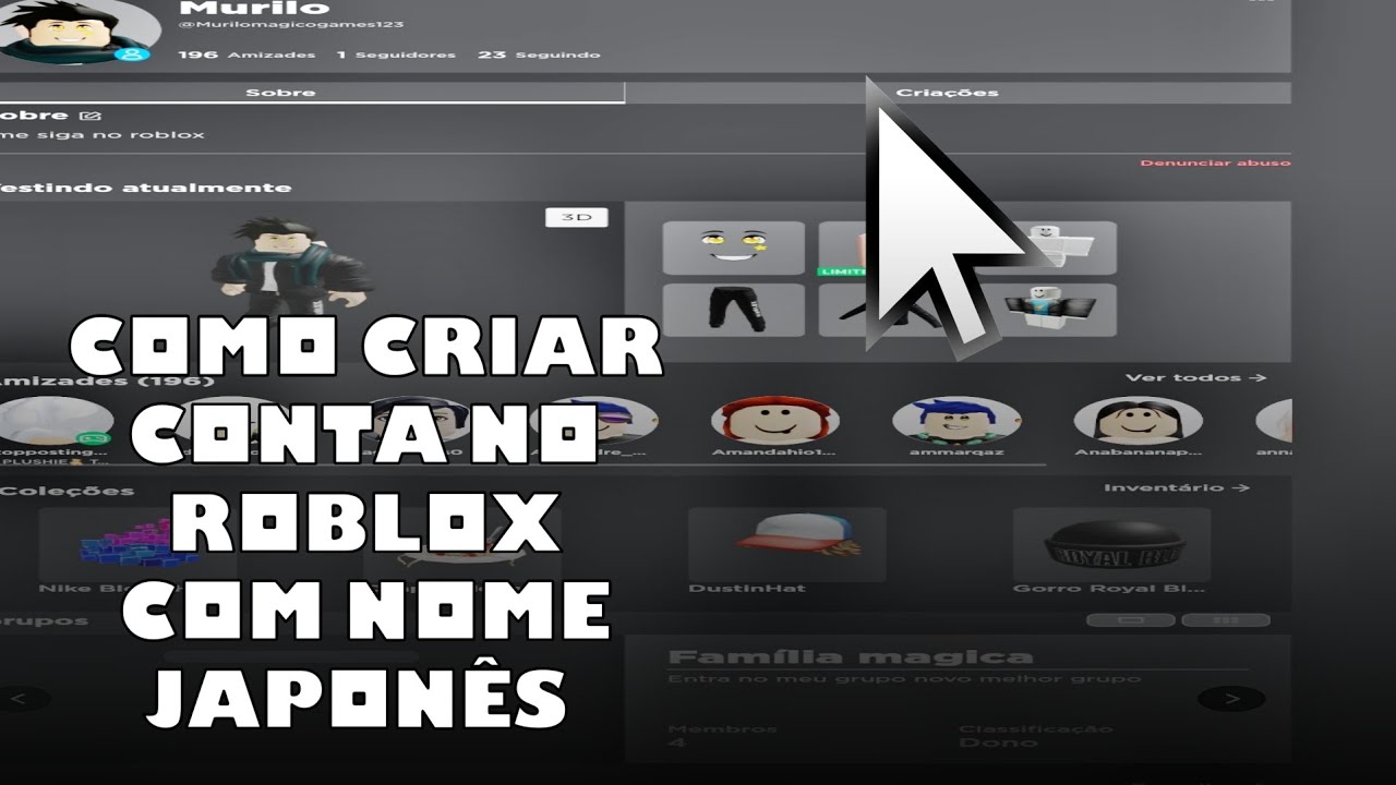 COMO CRIAR UMA CONTA NO ROBLOX COM A FONTE JAPONÊSA - YouTube