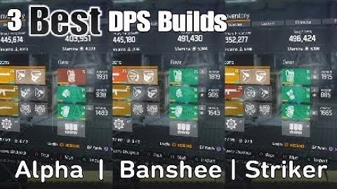 The division 3 Best DPS builds in 1.8.3 (Montage / Build video)