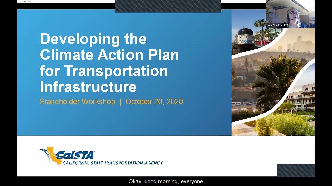 Developing the Climate Action Plan for Transportation Infrastructure