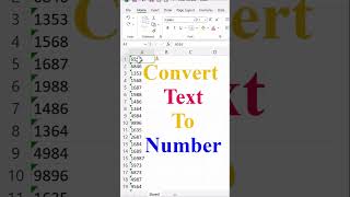Convert Text to Number in Excel - part 2| Excel Tips and tricks | #shorts screenshot 3