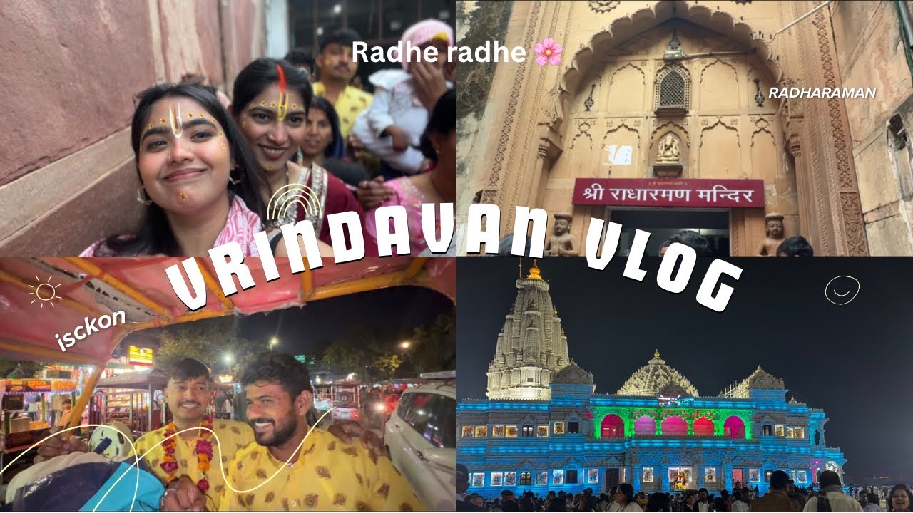 Indore to vrindavan / Vrindavan Yatra By Car 🚗 Nidhivan, Prem Mandir, Radha Raman Mandir Darshan