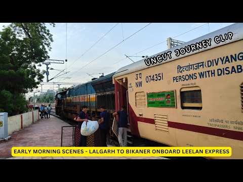 Uncut Early Morning Train Ride | Leelan Express from Lalgarh to Bikaner through Narrow City Tracks