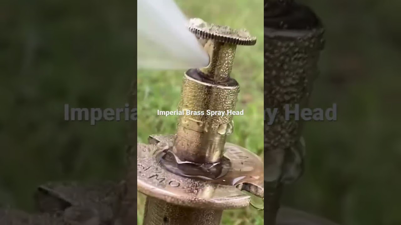 Imperial Brass Spray Head Sprinkler - 1/4 Circle Nozzle. Defunct brand from Kansas City. 