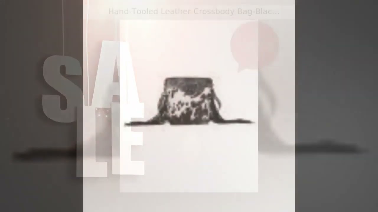 Hand-Tooled Leather Crossbody Bag-Black Panther Myra Bag