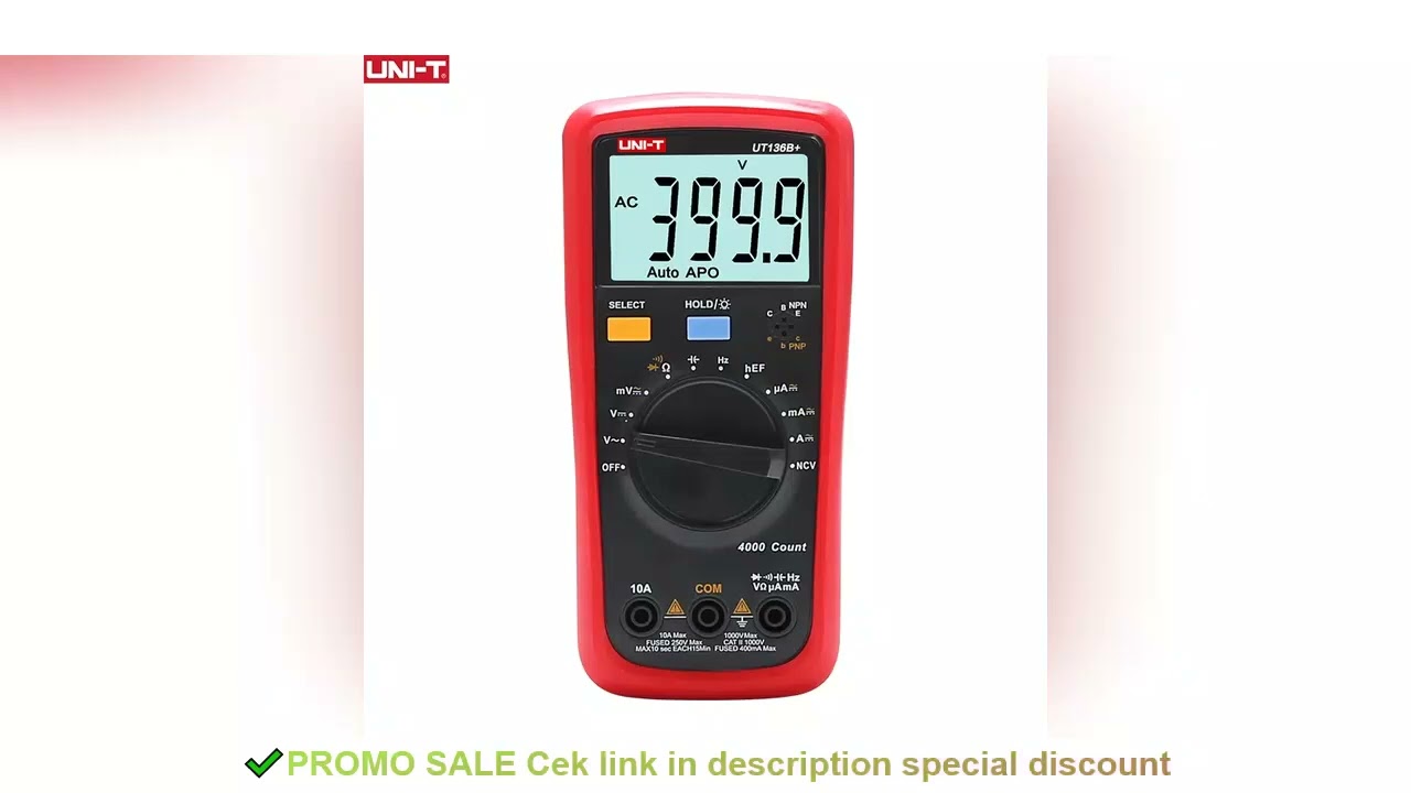 UNI-T UNIT Digital Multimeter Auto Range 1000V 10A AC DC Voltmeter Current Capacitance Meter Electri