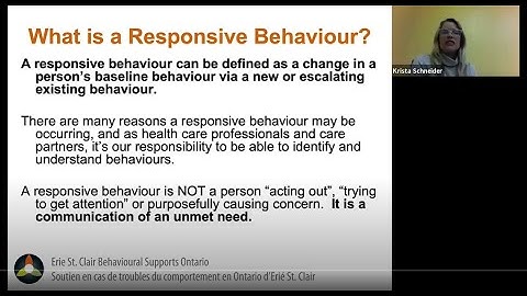 Responsive Behaviours Person Centered and Practical Approaches to Care