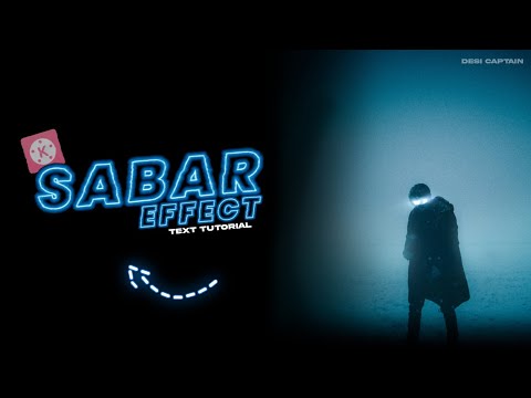 Sabar Effect Text Animation Kinemaster Tutorial | Neon Glowing Text Tutorial