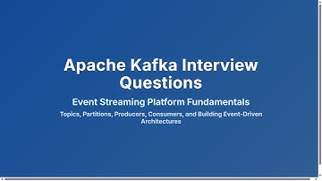 Apache Kafka Interview Questions | Event Streaming Platform Fundamentals Explained