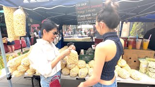 Santana Row Farmers Market- Chiều thứ tư Gian Bếp Mẹ Tôi đi dạo phố với Vi & Vinh