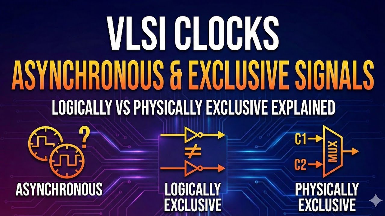 Asynchronous Clocks & Exclusive Signals in VLSI | Logically vs Physically Exclusive Explained
