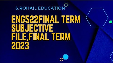 Eng522 | Final Term Subjective File | Long and Short Questions by @S.Rohail Education