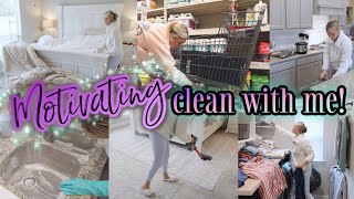 MOTIVATING CLEAN WITH ME//MAKING REUSABLE DIY GROCERY BASKETS