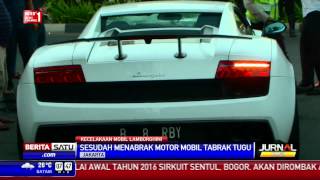 Lamborghini Tabrak Motor di Kelapa Gading