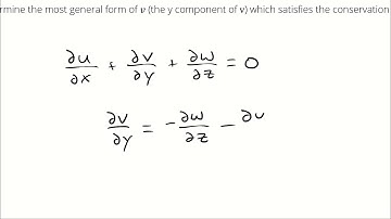 Differential Relations Example Problem - Conservation of Mass