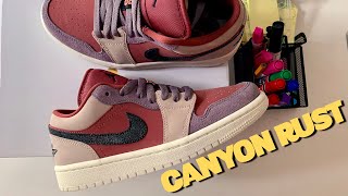 UNBOXING AND UP CLOSE VIEW - AIR JORDAN 1 LOW WOMEN CANYON RUST