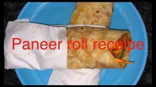 Paneer frankie recipe in Telugu | Paneer roll recipe | Cottage Cheese wrap recipe