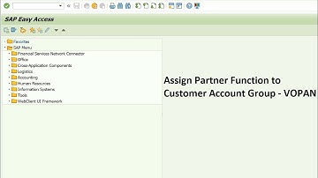 Assign Partner functions to customer account group in SAP SD  -  SAP MM  ||  Video 3