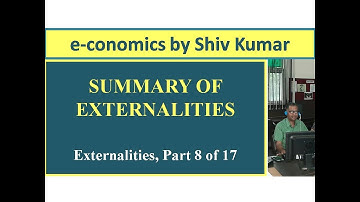 e-conomics by Shiv Kumar: Summary of Externalities