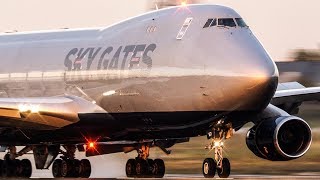 BOEING 747 LANDING in the last sunlight - Skygates Cargo