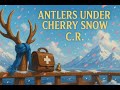 Antlers Under Cherry Snow