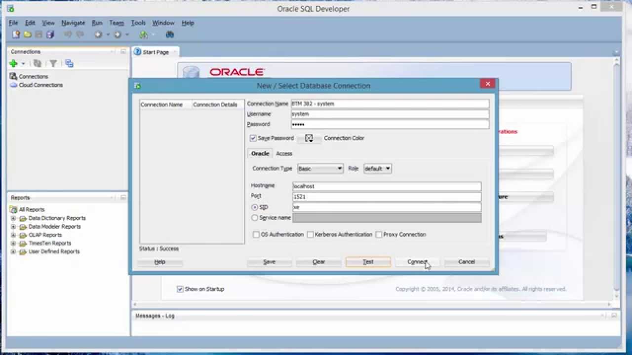 Create New Connection With New User In Oracle Sql Developer