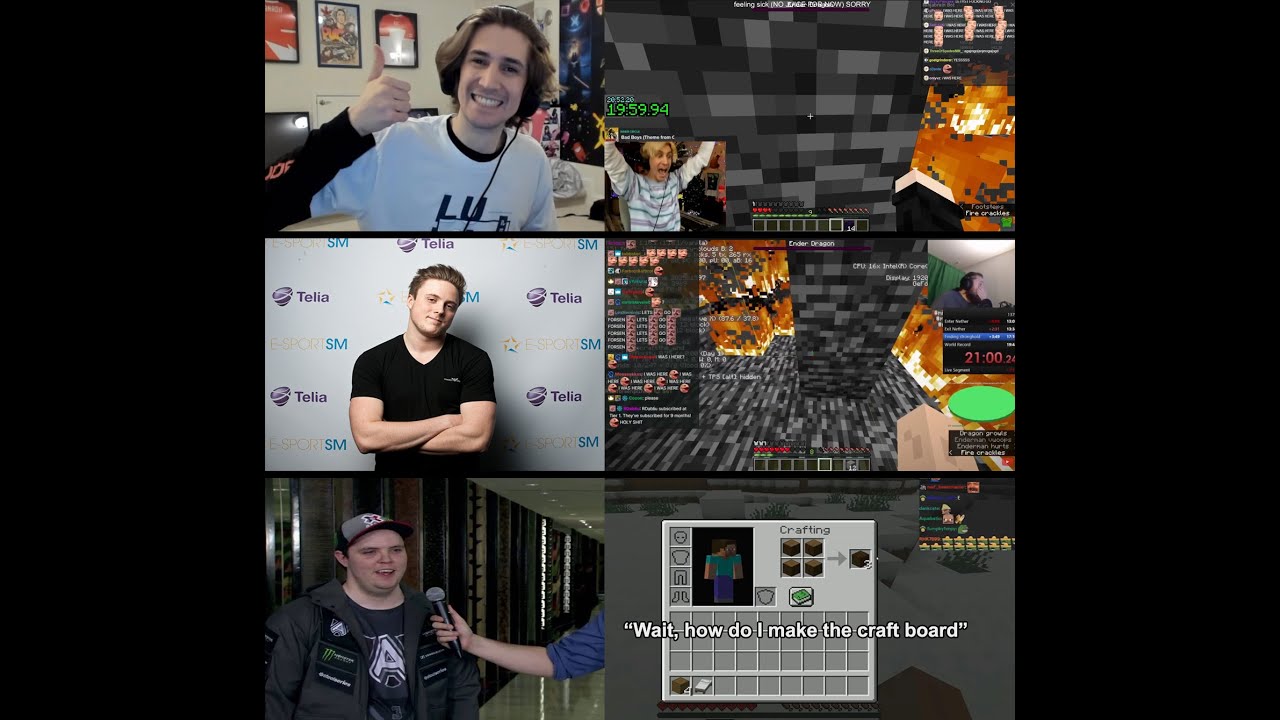 Xqc vs Forsen vs AdmiralBulldog - Minecraft Speedrun Comparison