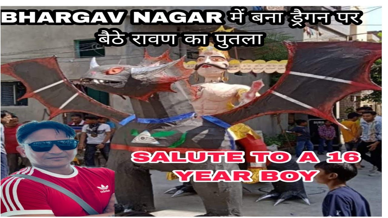 Dushehra vlog , ड्रैगन पर बैठा रावण का पुतला,best ravan statue in Punjab 