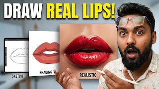 FROM SKETCH TO REALISTIC LIPS | Procreate Tutorial | iPad Art