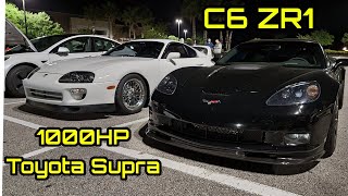 1000HP Toyota Supra VS ZR1 Corvette! Epic Battle! + | Audi S3 VS Tesla Model 3! #supra #tx2k #zr1