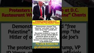Protesters Confront Trump at D.C. Restaurant With “Free Palestine” Chants | usa viral #usa shorts