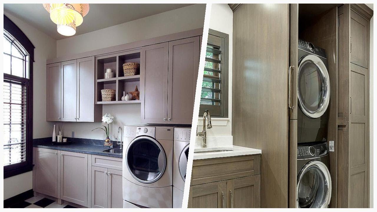 Maximizing Laundry Room Space with Sleek Gray Designs | Designer CheatSheet
