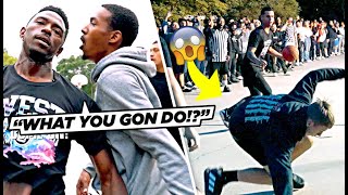 "I'm From The TRENCHES BOY!" Trash Talkers Got VIOLATED After Getting Physical!! EPIC 5v5 Streetball