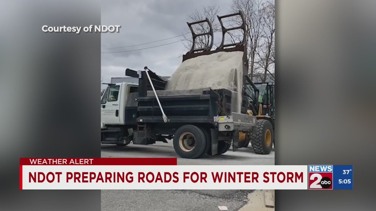 NDOT preparing roads for winter storm - YouTube