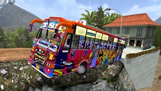 EXTREME OFFROAD: TNSTC Bus vs. Dangerous Mountain Pass | Bussid Gameplay screenshot 1