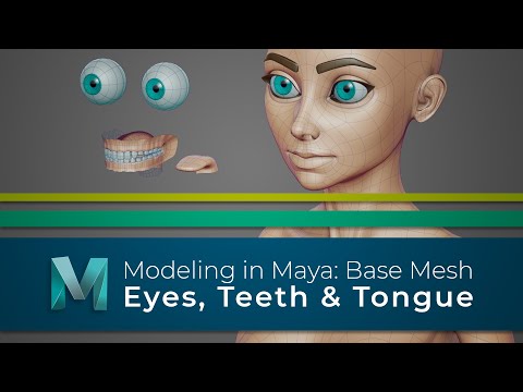 #ModelingInMaya | Base Mesh | Eyes, Teeth & Tongue