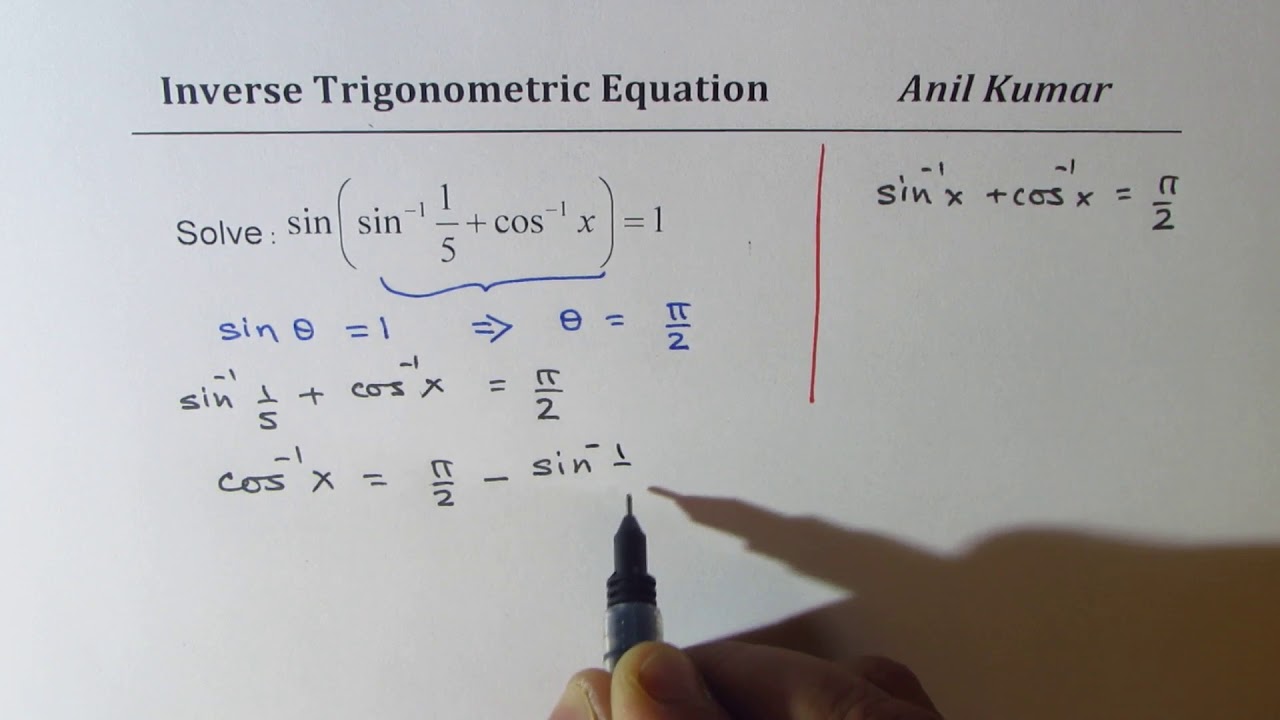 Trigonometric Values Table Arcsin