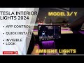 Tesla Interior lights Upgrade 2024 streaming lights