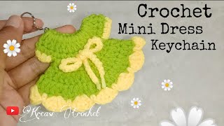 Crochet Mini Dress Keychain || Crochet for beginners