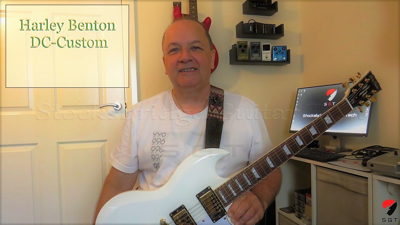 Harley Benton DC-Custom White SG - YouTube