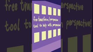 The Perspective Distort Tool in Adobe Illustrator  #art #digitalart #adobeillustrator  #artshorts