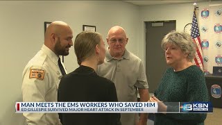 Heart attack survivor thanks Sedgwick County EMS for saving his life