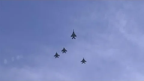 Video: Jets flyover Lt. Col. Fontenot funeral serv...