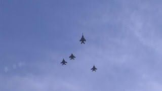 Video: Jets flyover Lt. Col. Fontenot funeral service