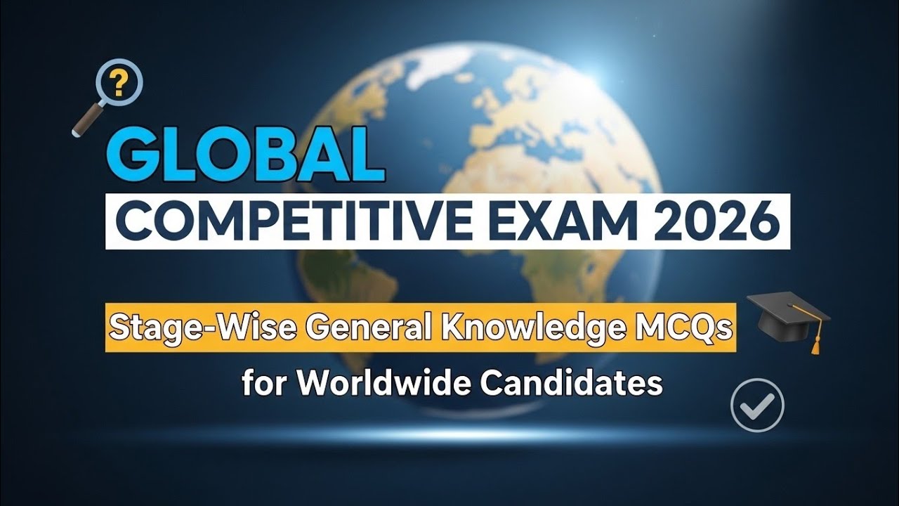 Global Competitive Exam 2026 | Stage-Wise General Knowledge MCQs for Worldwide Candidates