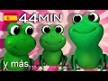 Cinco ranitas  | Y muchas más canciones infantiles | ¡44 min de LittleBabyBum!