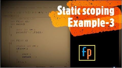 Static scoping Example-3